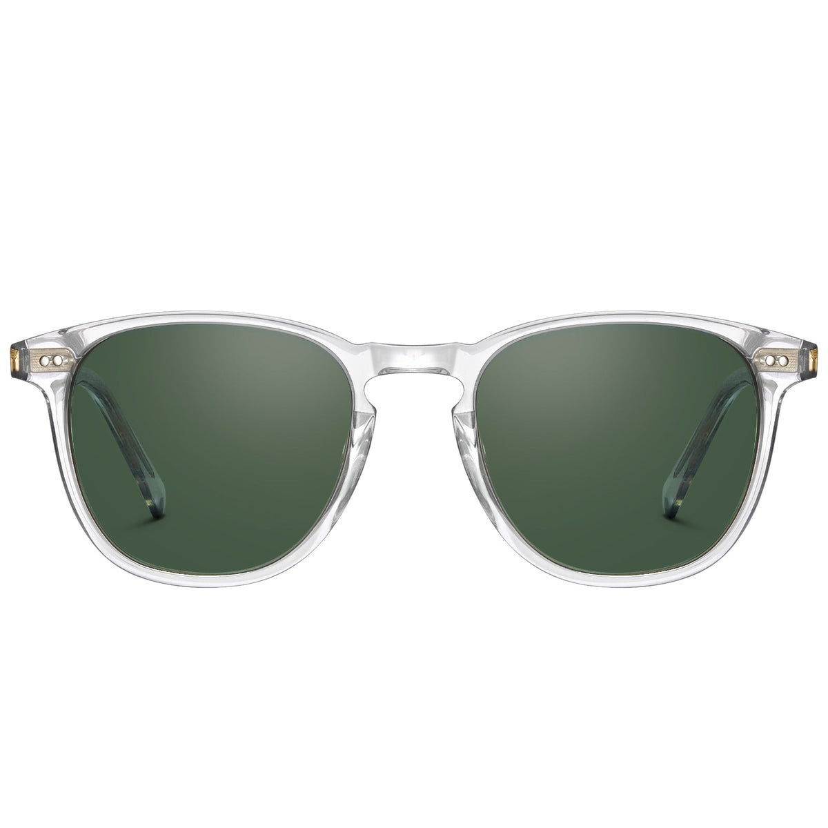 Pearl - Clear Frame with Green Lenses