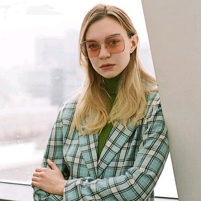 Mabel - Gold Frame with Green Lenses