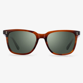 Brown Striped Square Sunglasses  | KOALAEYE