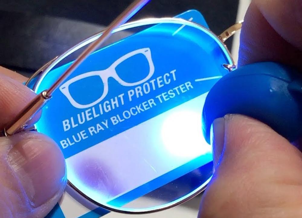 Do you know how to test a blue-light lens?