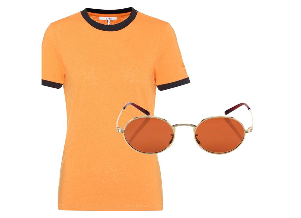 What shirt color goes with sunglasses