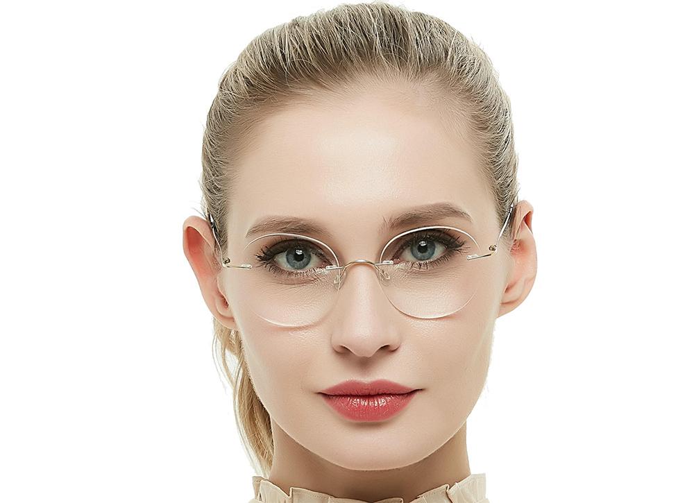 What are the brands of rimless eyeglasses for women?