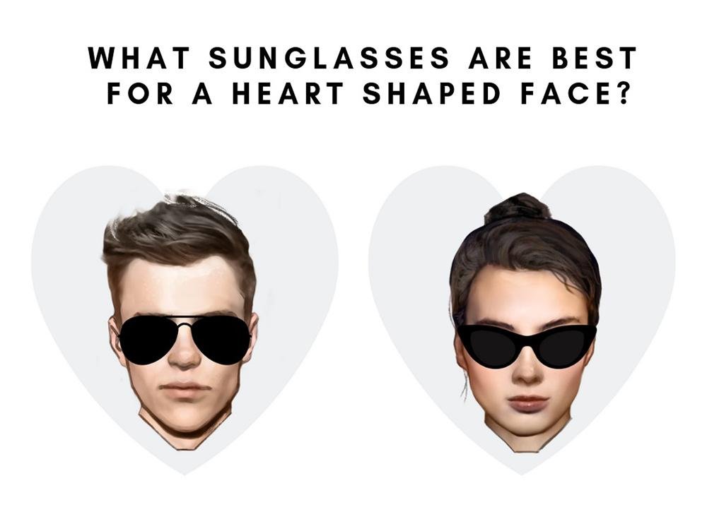Which type of eyewear suits a heart-shaped face
