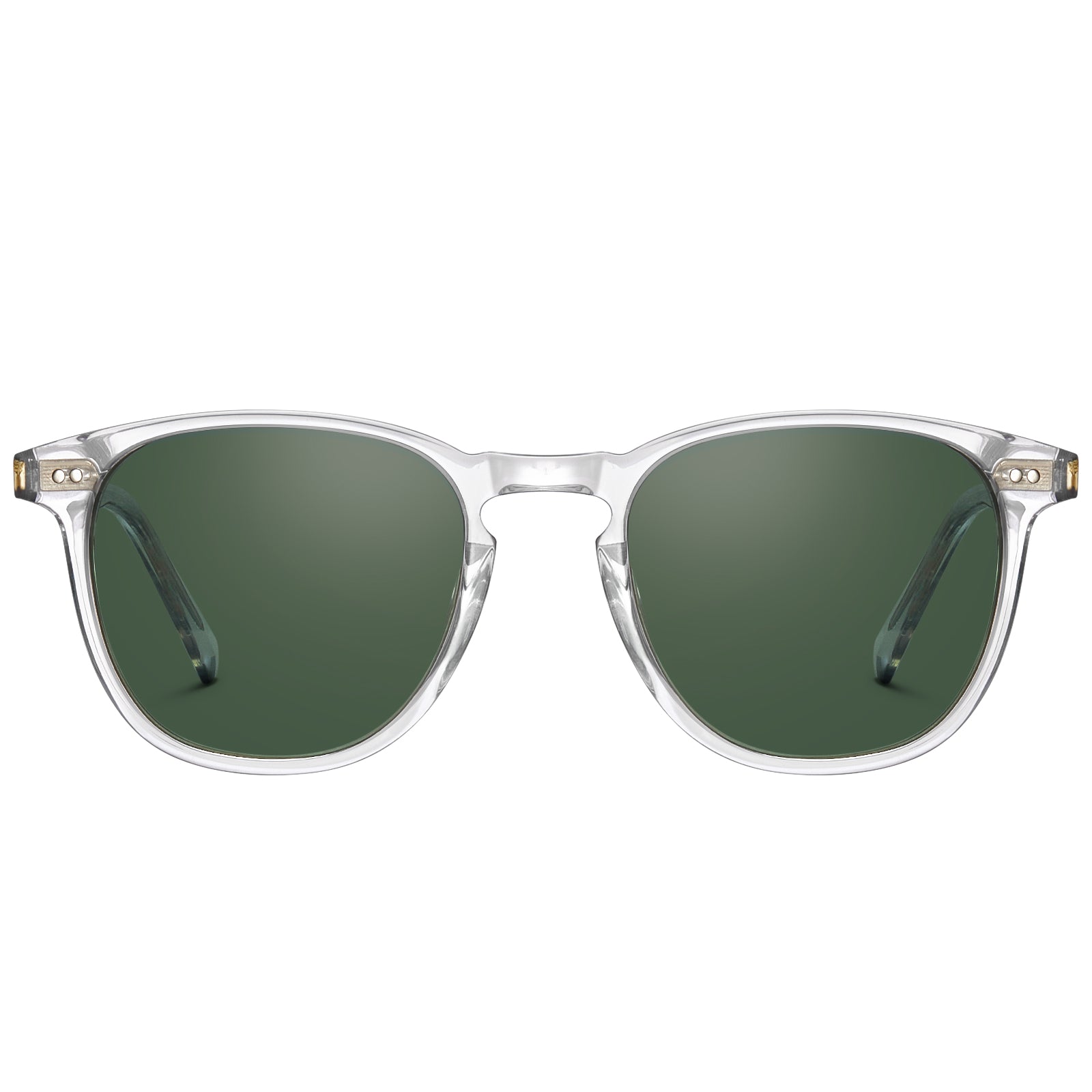 Pearl - Clear Frame with Green Lenses