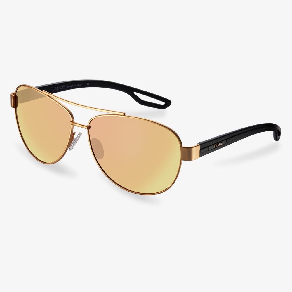 Tiamo - Matte Gold Frame with Gradient Brown Lenses