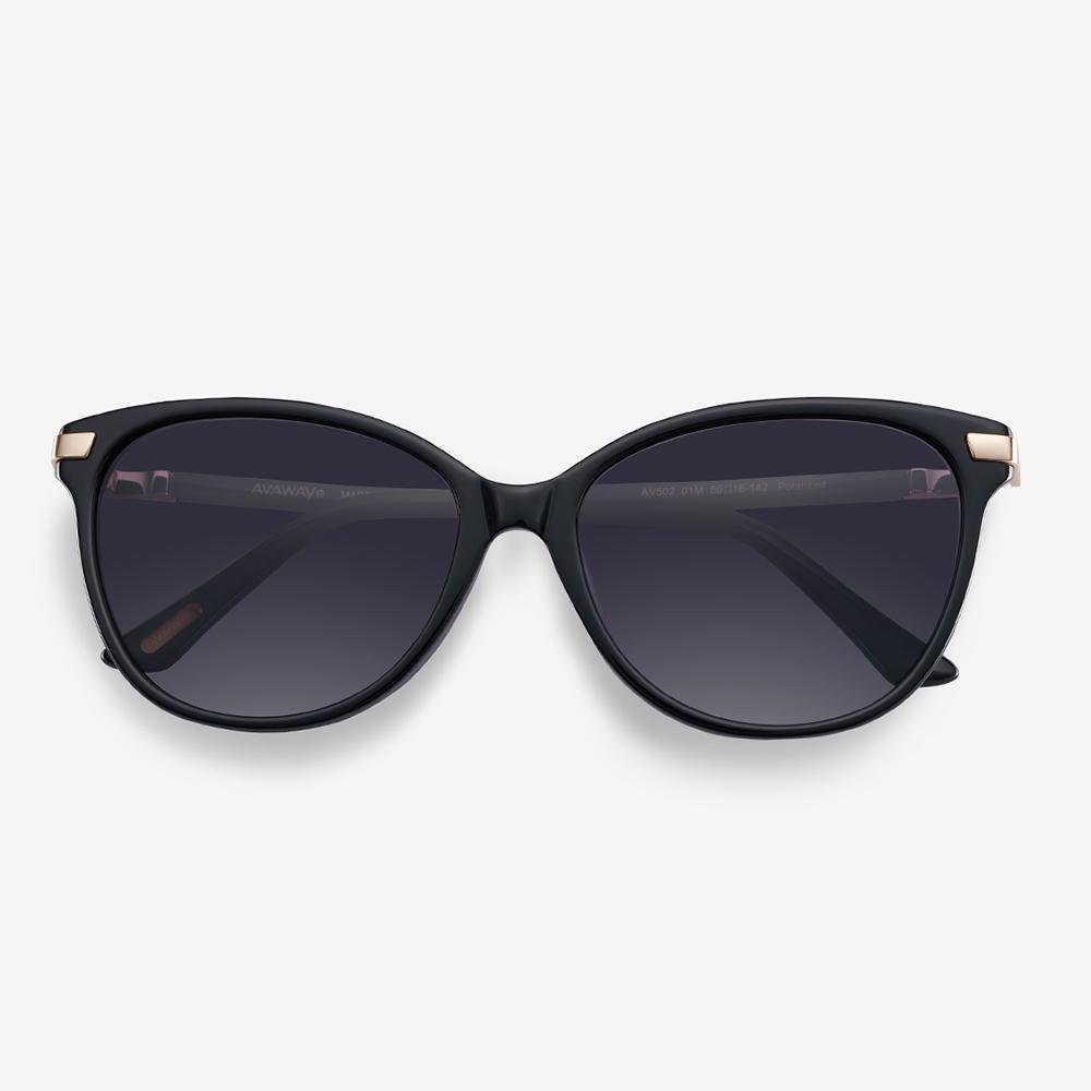 Black Acetate Cat-Eye Sunglasses  | KOALAEYE