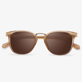 Brown Rimmed Oval Sunglasses  | KOALAEYE