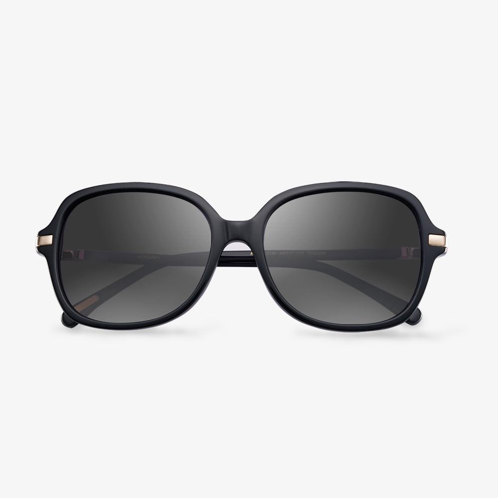Black Acteate Frame Cat-Eye Sunglasses  | KOALAEYE