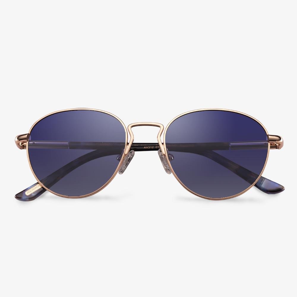 Gold Round Polarized Sunglasses  | KOALAEYE