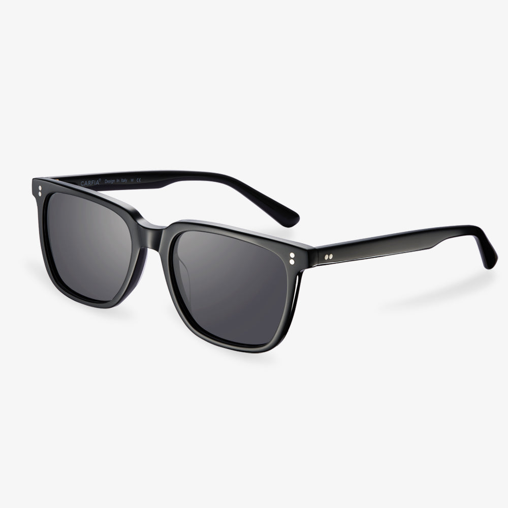 Black Acetate Square Sunglasses | KOALAEYE