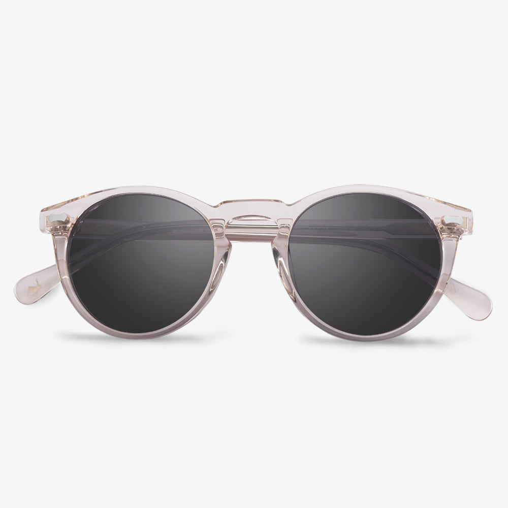 Clear Acetate Round Sunglasses  | KOALAEYE