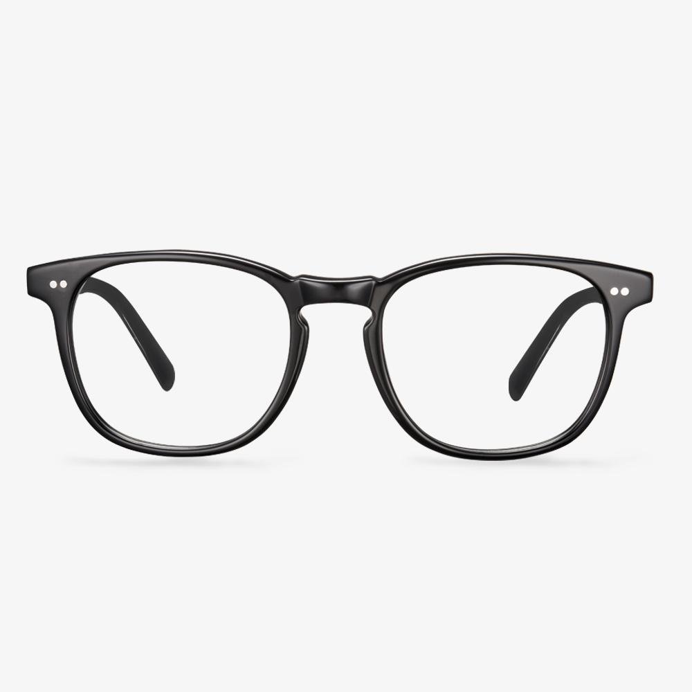 Black wayfarer square-frame acetate Glasses - Sand | KoalaEye