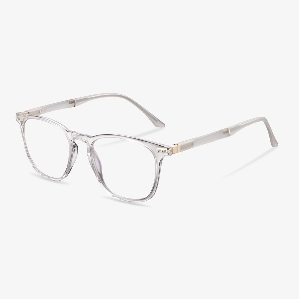 Clear Acetate Square Frame Eyeglasses - Malcolm | KoalaEye