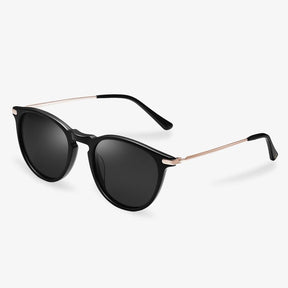 Black Acetate Round Frame Sunglasses | KOALAEYE
