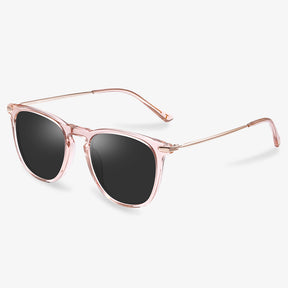 Translucent Pink Acetate Round Frame Sunglasses  | KOALAEYE