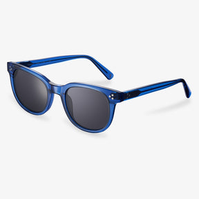 Translucent Blue Round Frame Sunglasses | KOALAEYE