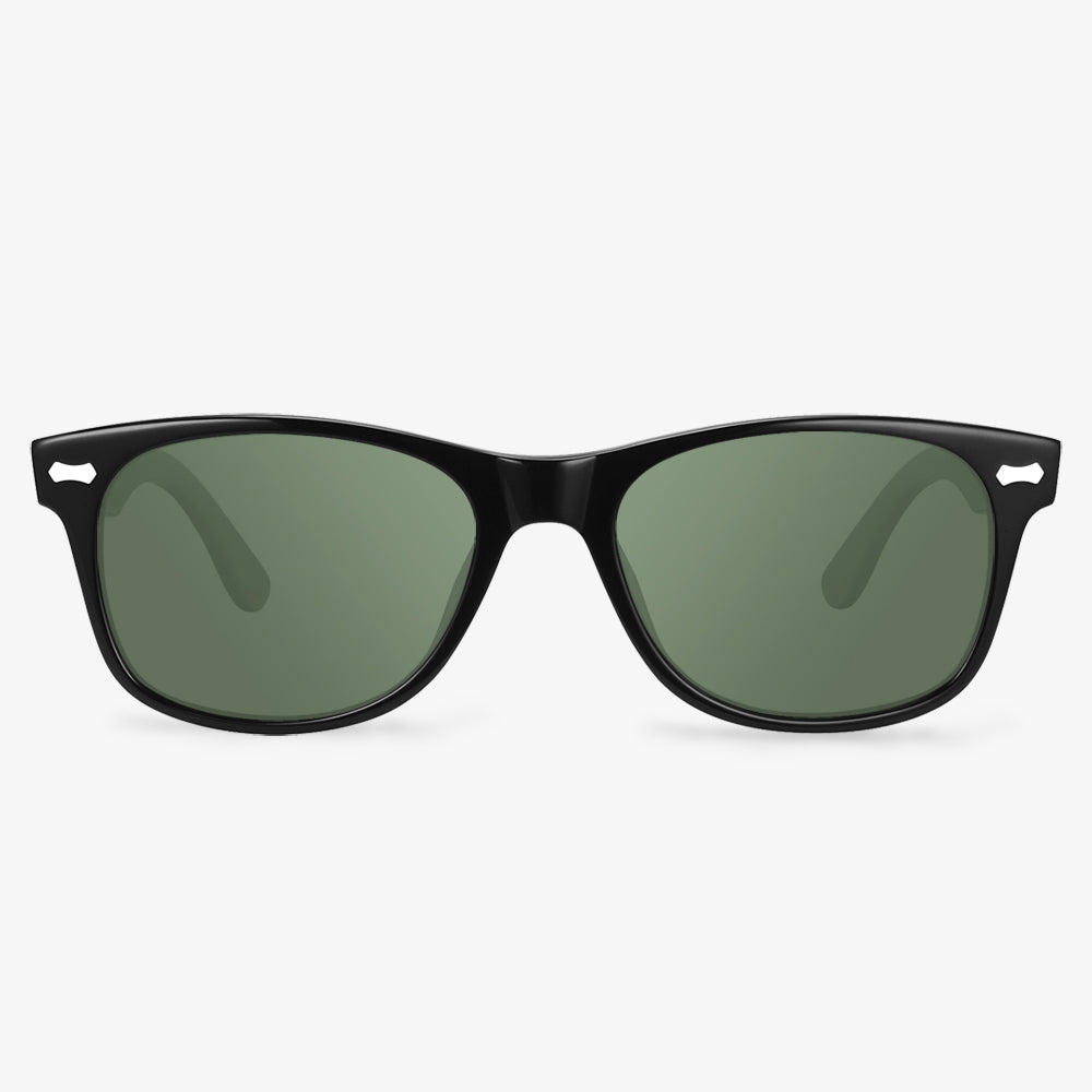 Black Acetate Oval Frame Sunglasses  | KOALAEYE