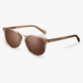 Brown Rimmed Oval Sunglasses  | KOALAEYE