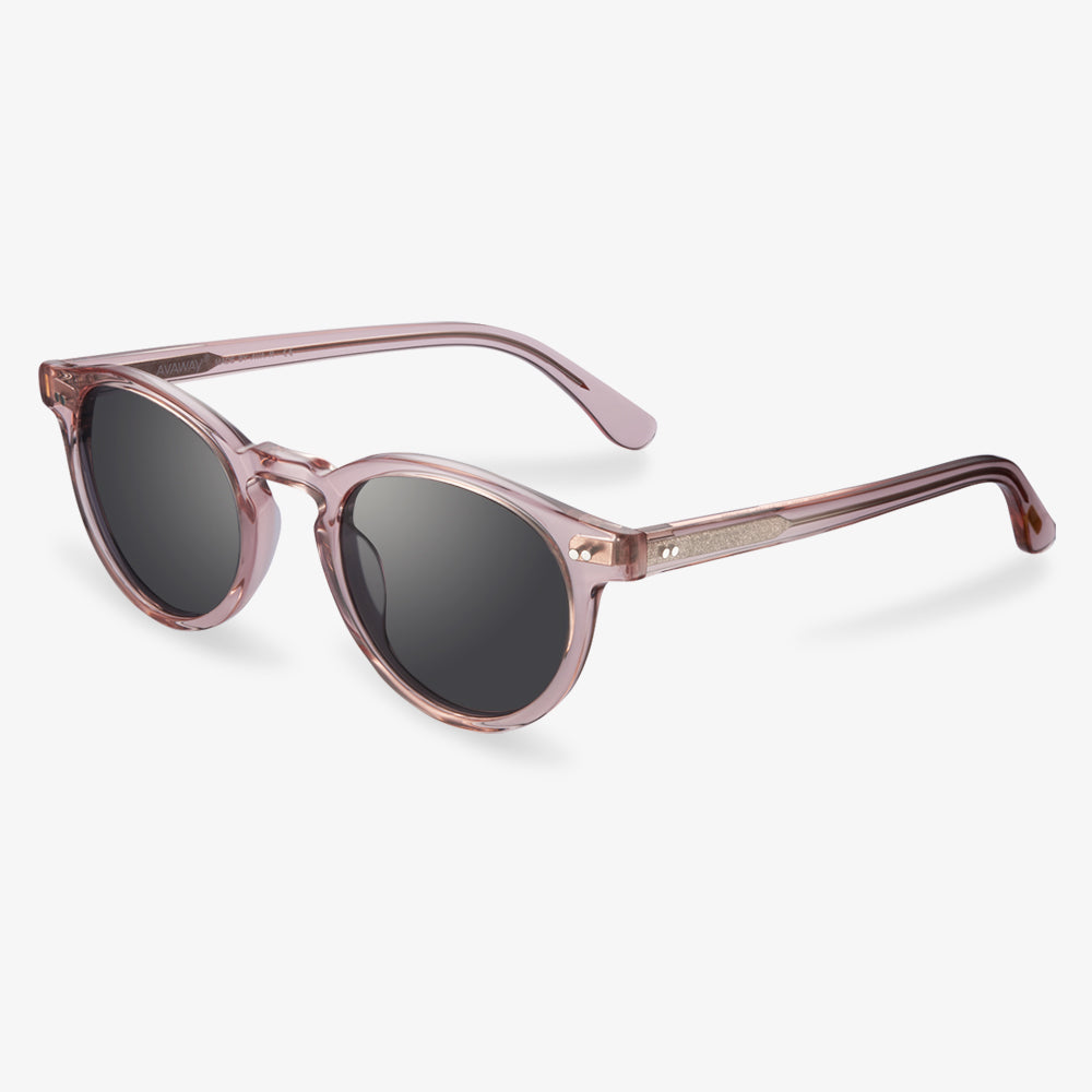 Translucent Pink Round Sunglasses  | KOALAEYE