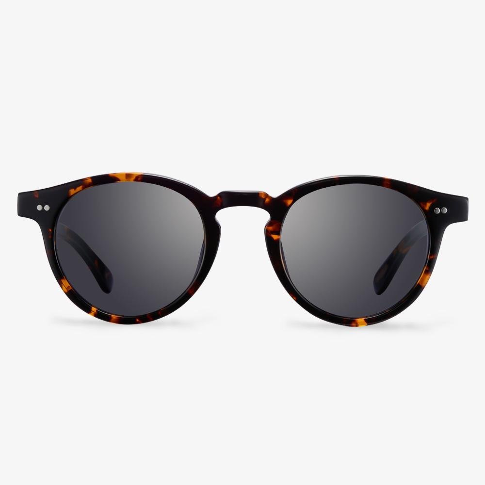 Black Acetate Round Sunglasses | KOALAEYE