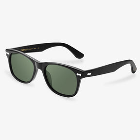 Black Acetate Oval Frame Sunglasses  | KOALAEYE