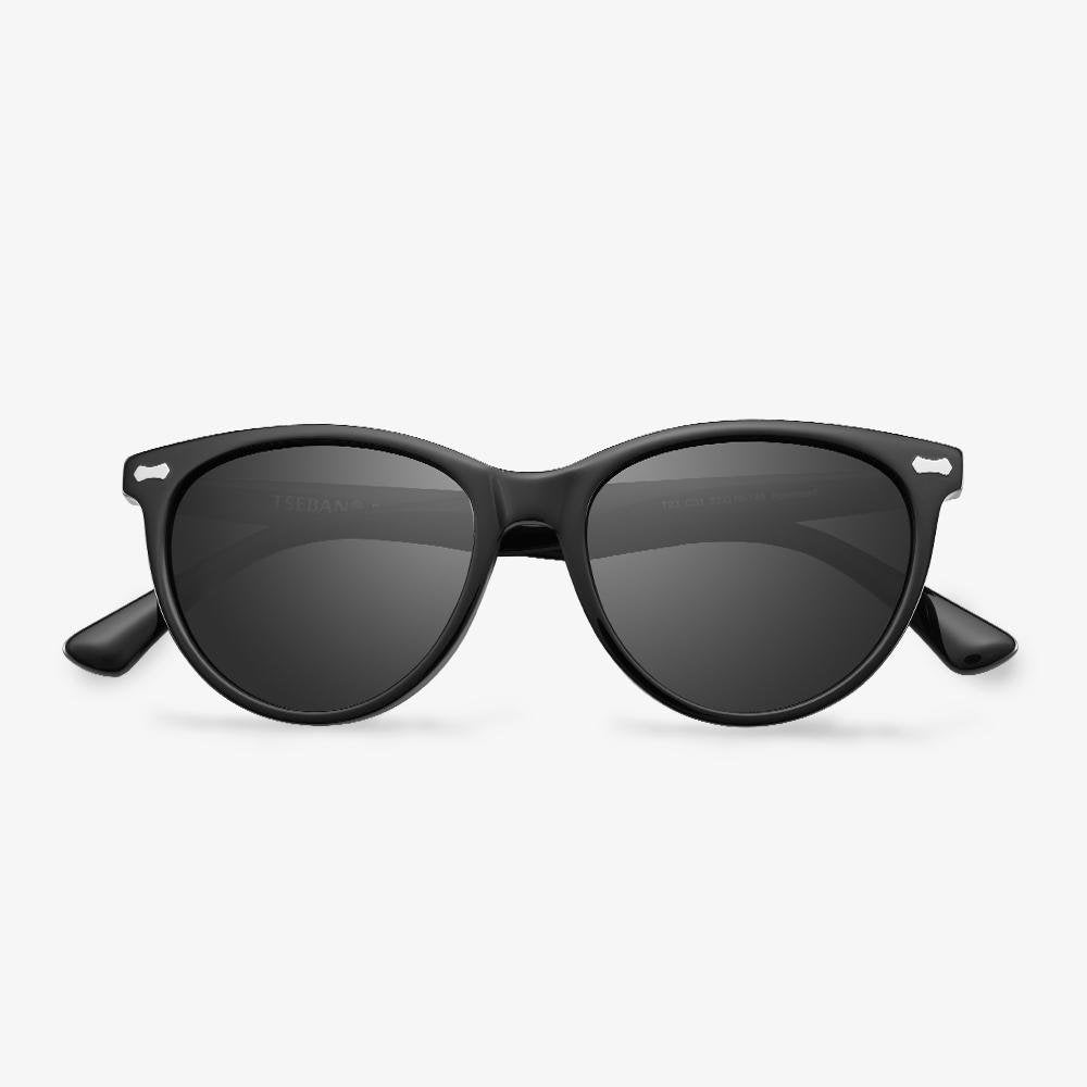 Black Frame Round Sunglasses  | KOALAEYE