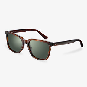 Brown Striped Square Sunglasses  | KOALAEYE