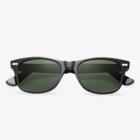 Black Acetate Oval Frame Sunglasses | KOALAEYE