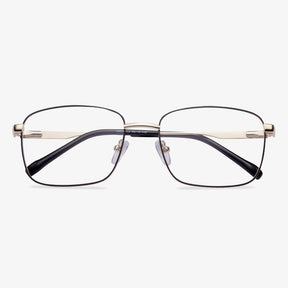 Black Gold Metal Eyeglasses Frame- Nevaeh | KoalaEye
