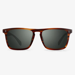 Brown Striped Rectangle Sunglasses  | KOALAEYE