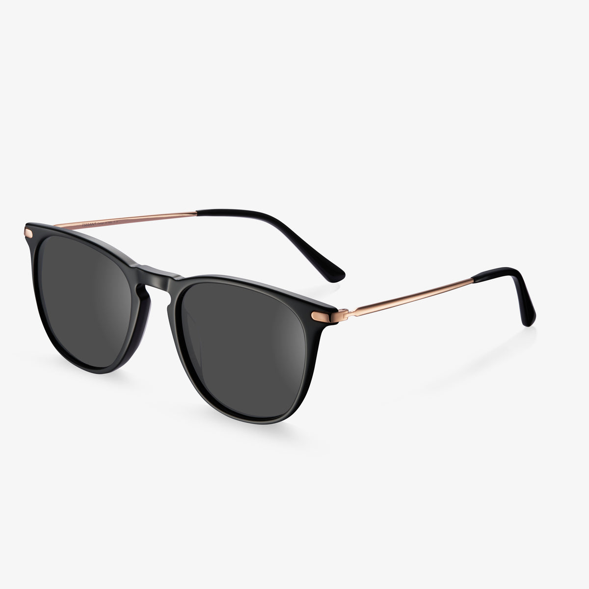 Black Round Acetate Frame Sunglasses  | KOALAEYE