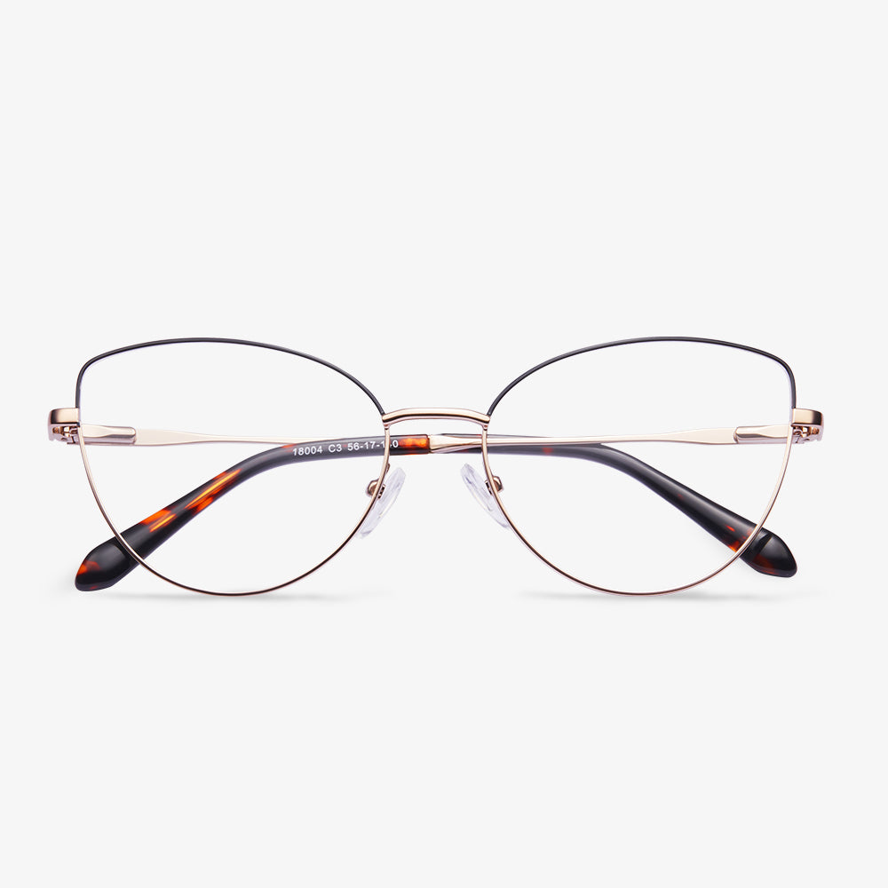 Gold Cateye Eyeglasses - Harper | KoalaEye