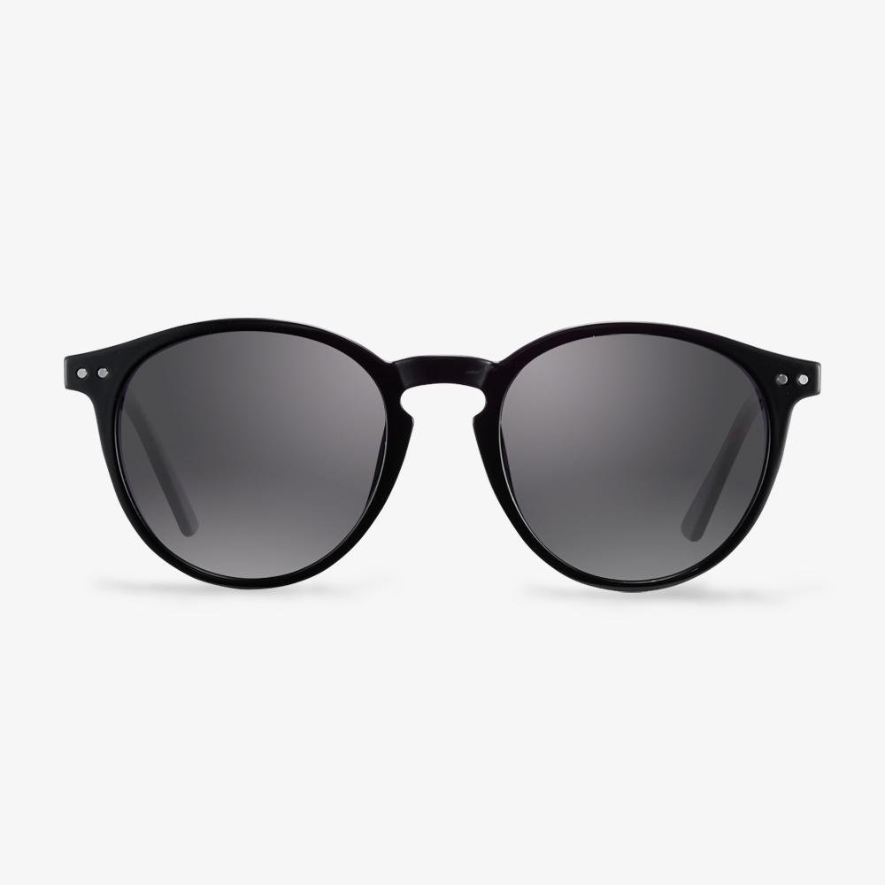 Black Acetate Round Frame Sunglasses  | KOALAEYE