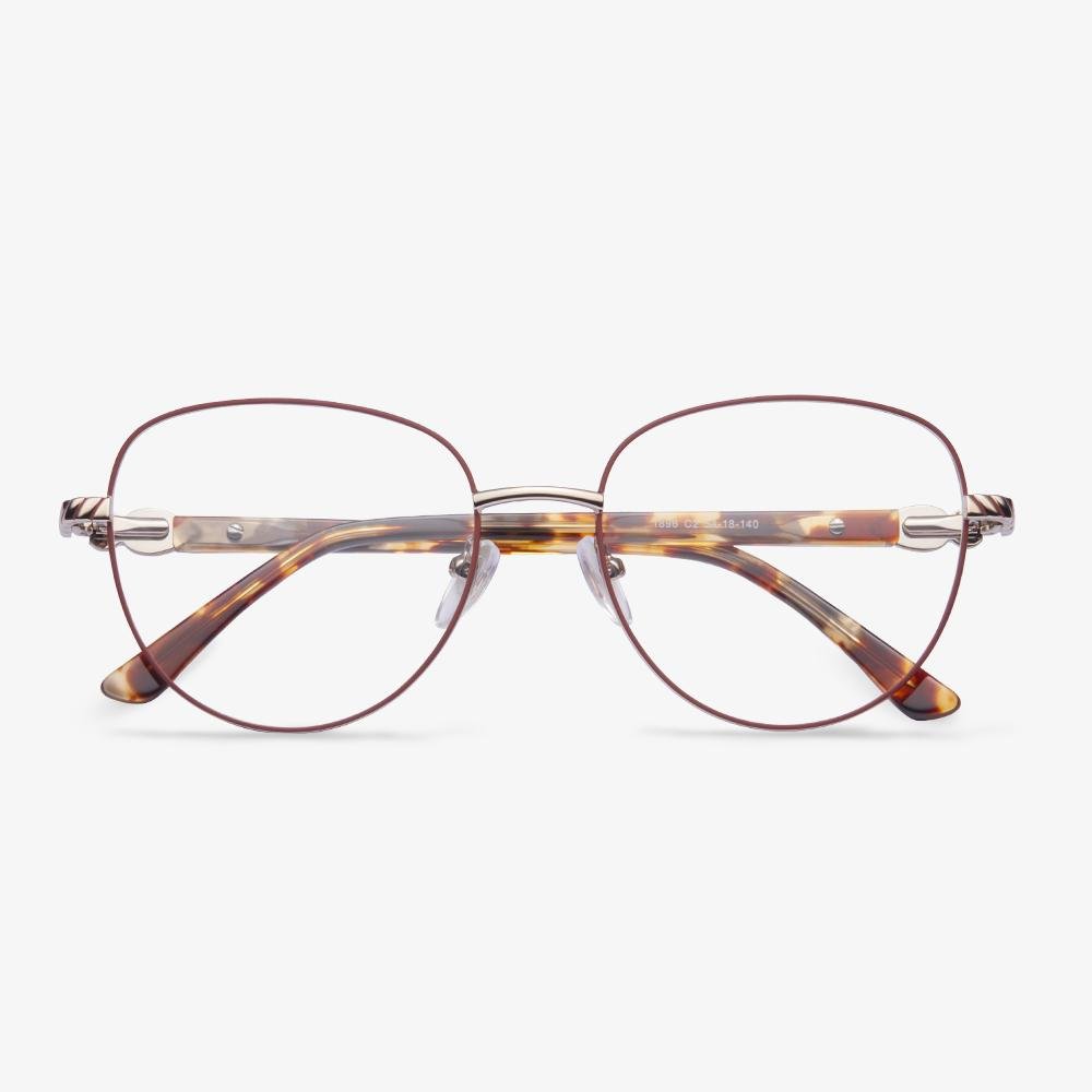 Snazzy Silver Oval Eyeglasses Frame- Nat | KoalaEye