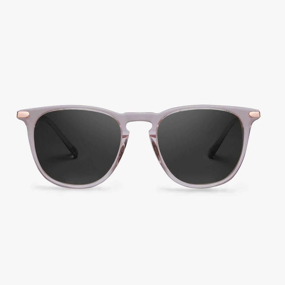Translucent Pink Acetate Round Frame Sunglasses  | KOALAEYE
