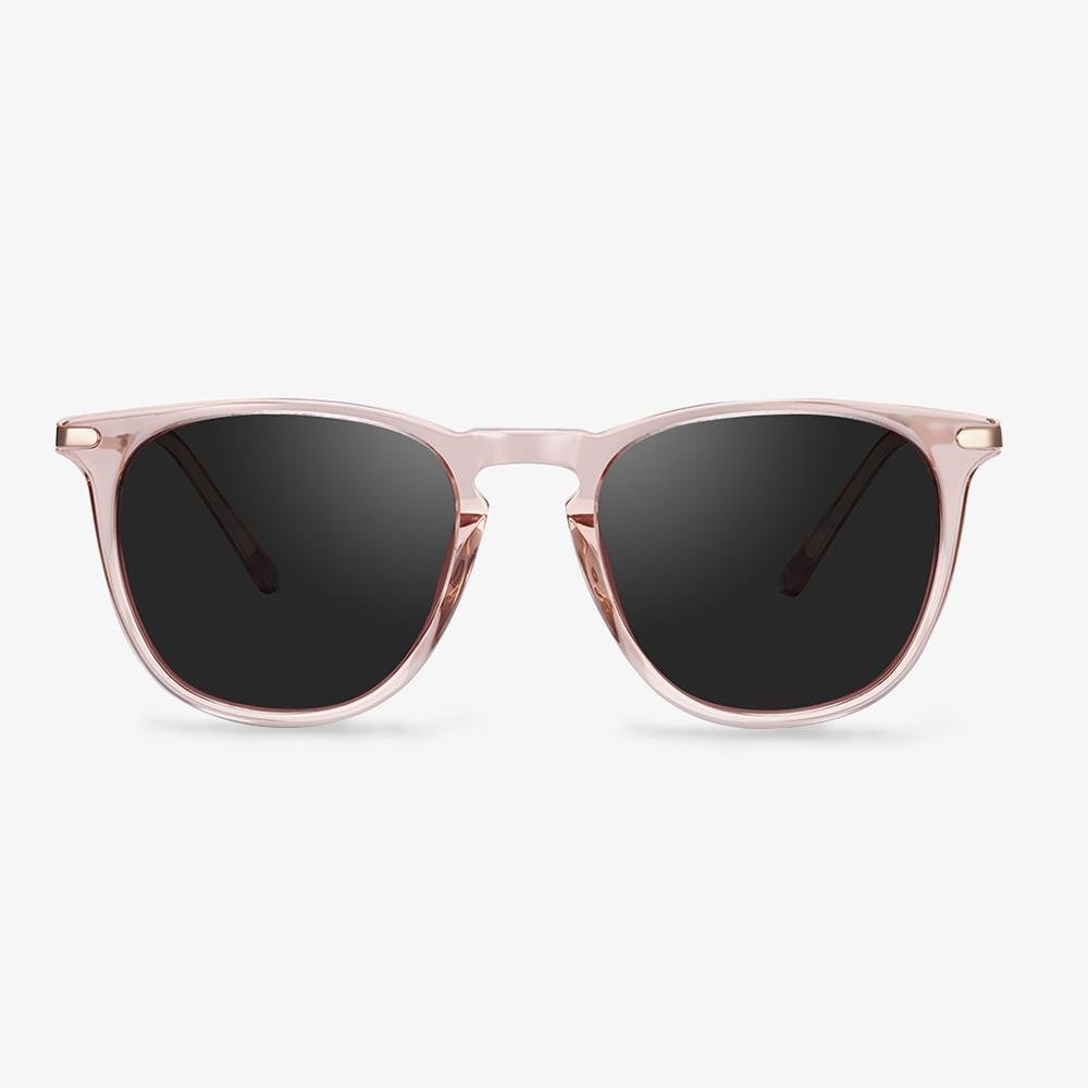 Pink Frame Round Acetate Sunglasses | KOALAEYE
